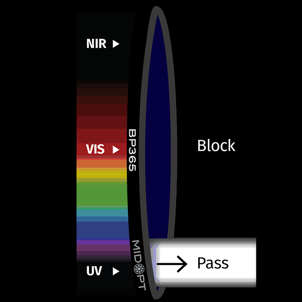 BP365 Near-UV Bandpass Filter