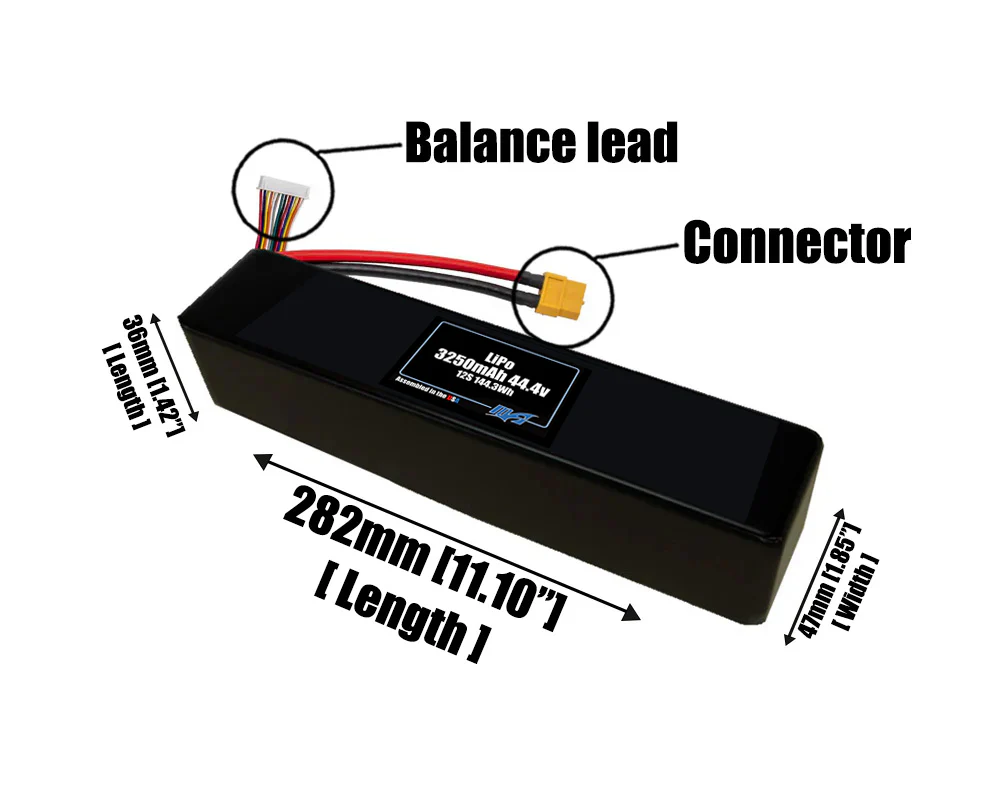 LiPo 3250mAh 12S 44.4v Battery Pack - Image 3