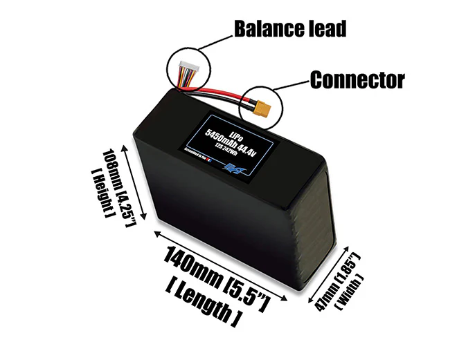 LiPo 5450mAh 12S 44.4v Battery Pack - Image 2